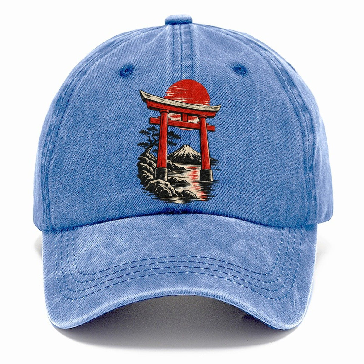 Torii Gate Mount Fuji Sunset Classic Cap – Summer Sky