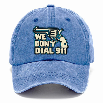 Continuous Line Mark We Don't Dial 911 Classic Cap – Summer Sky