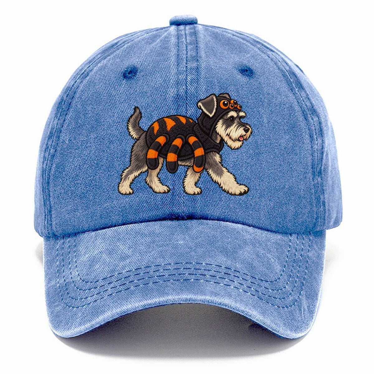 One Miniature Schnauzer In Halloween Costume Spider Costume With Four Extra Soft Plush Legs Halloween Dog Parade Classic Cap – Summer Sky