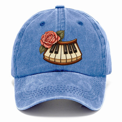 Piano And Garden Rose Character Club Classic Cap – Summer Sky