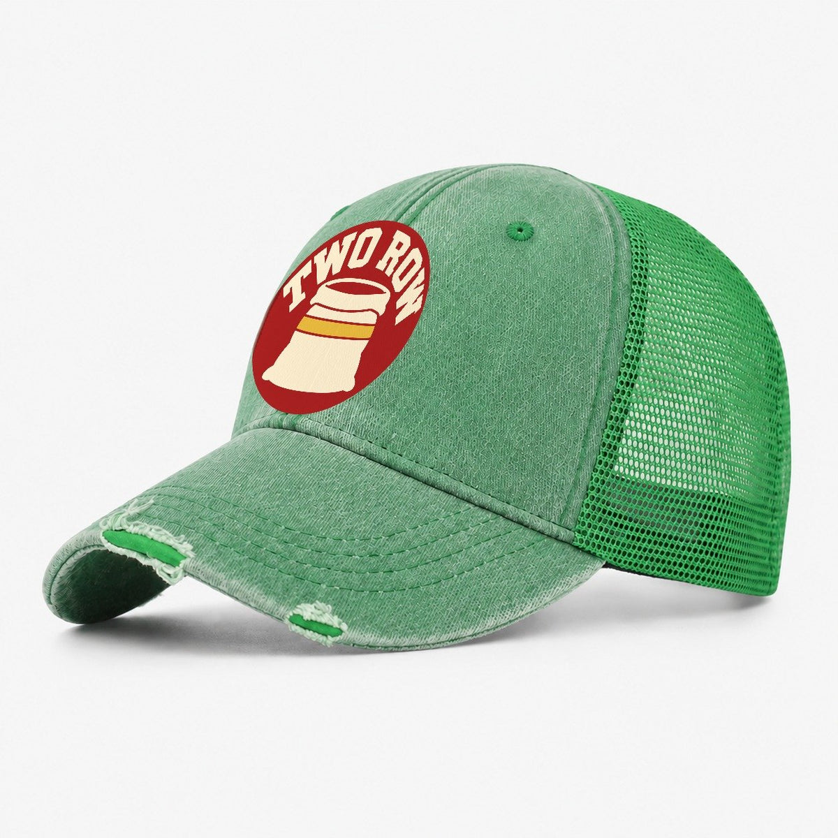 Two Row Grain Sack Washed Trucker Hat – Ink Green