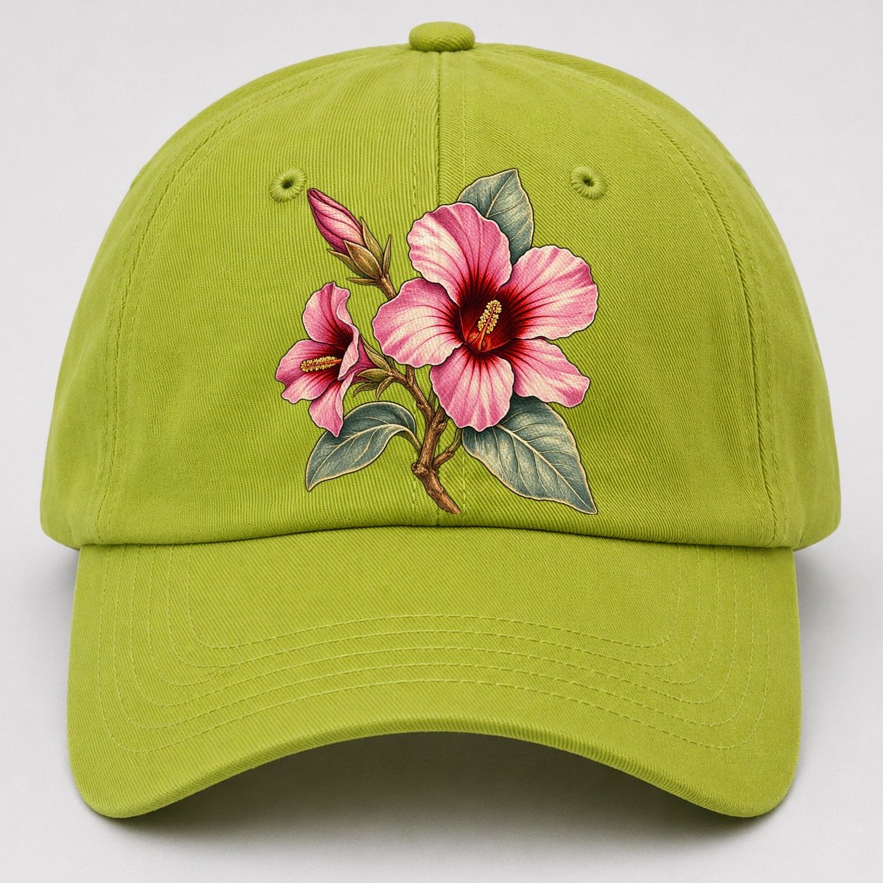 Northern Territory Sturt Desert Rose Australia Cultural Icons Baseball Cap – Fluorescent Green