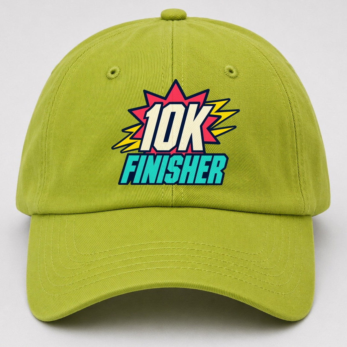 10K Finisher 90S Running Clubs Baseball Cap – Fluorescent Green