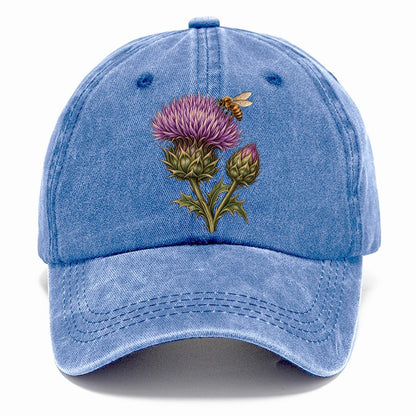 Thistle Bud And Honeybee Pastimes Companions Classic Cap – Summer Sky