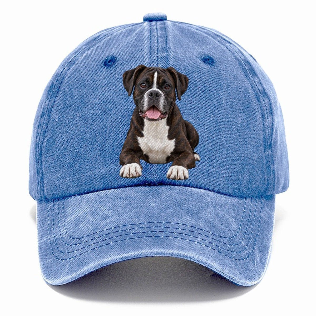 Black Reverse Brindle Boxer Classic Cap – Summer Sky