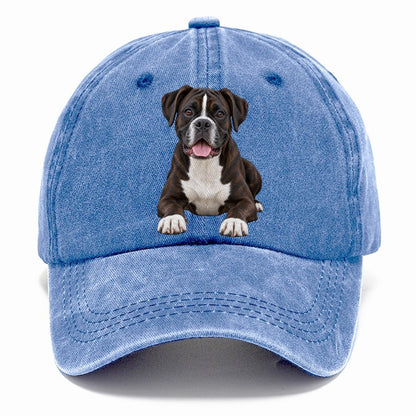 Black Reverse Brindle Boxer Classic Cap – Summer Sky
