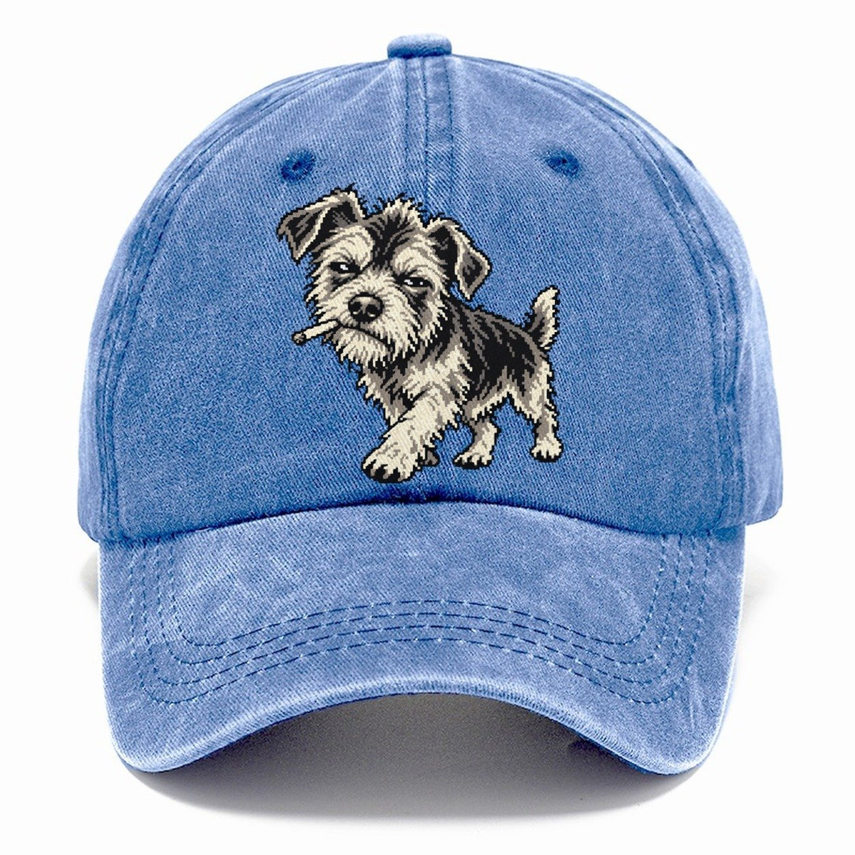 Scruffy Dog with Cigarette Classic Cap – Summer Sky