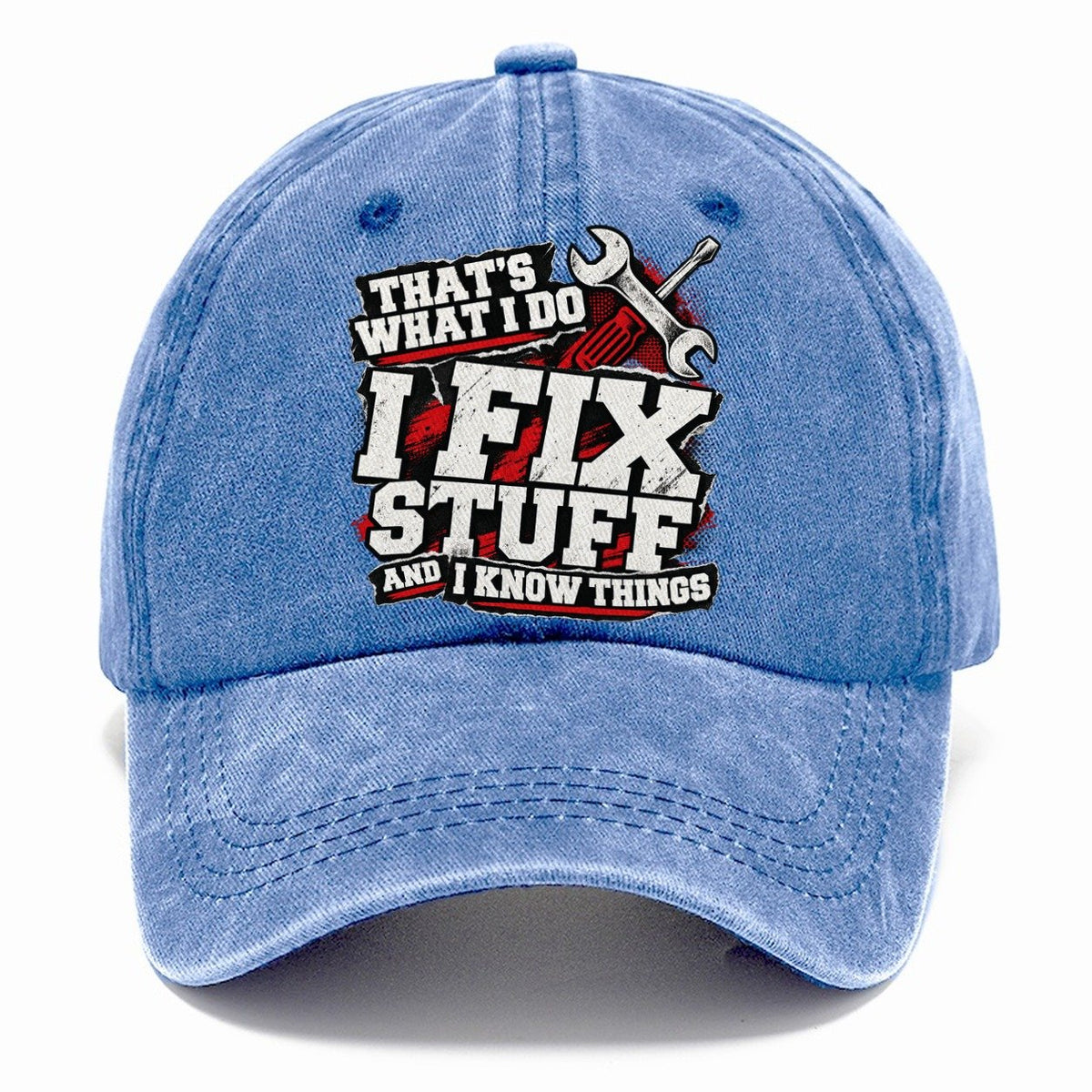 That's What I Do Fix Stuff Classic Cap – Summer Sky