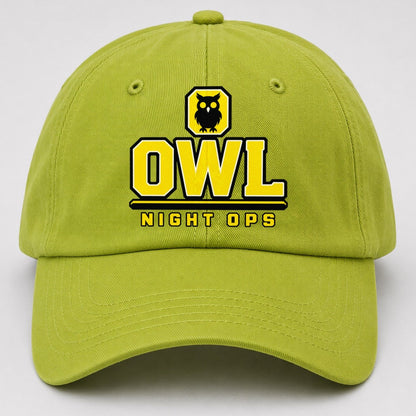 Owl Night Ops Heavy Duty Baseball Cap – Fluorescent Green