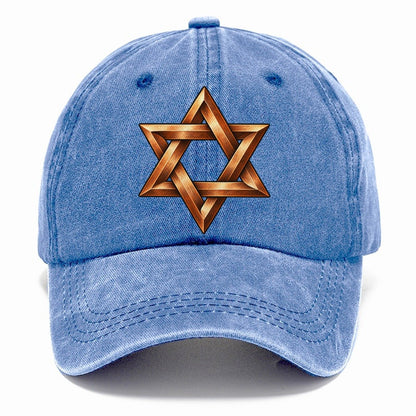 Star Of David Woven Copper Character Club Classic Cap – Summer Sky