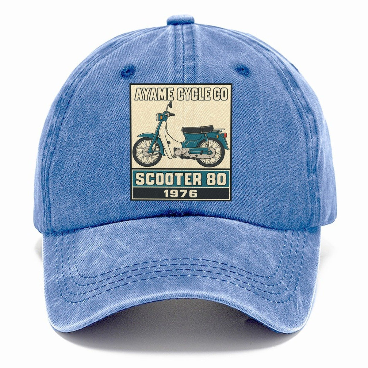 Ayame Scooter 80 Showa Speed Plates Classic Cap – Summer Sky
