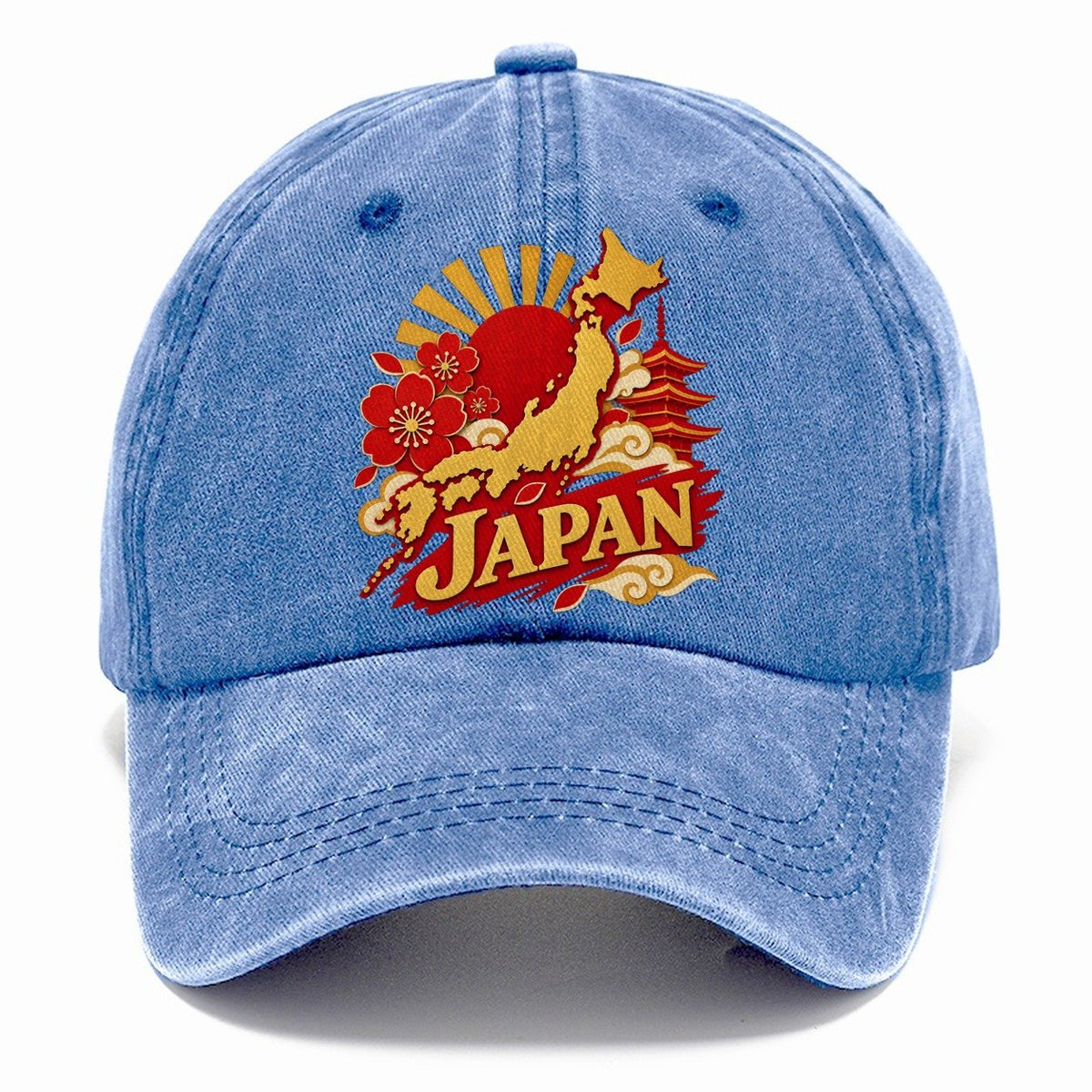 Japan Rising Sun Map Classic Cap – Summer Sky
