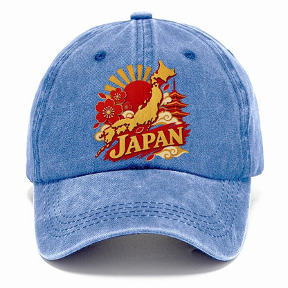 Japan Rising Sun Map Classic Cap – Summer Sky