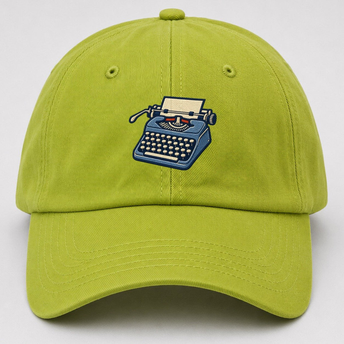 Manual Typewriter Tiny Solo Marks Baseball Cap – Fluorescent Green