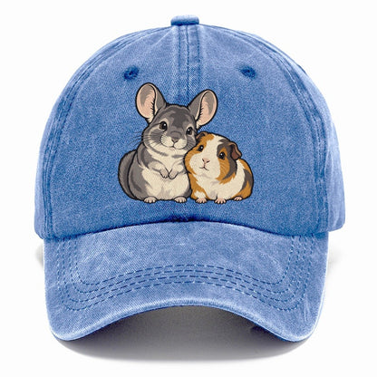 Chinchilla And Guinea Pig Small Pet Logos Classic Cap – Summer Sky