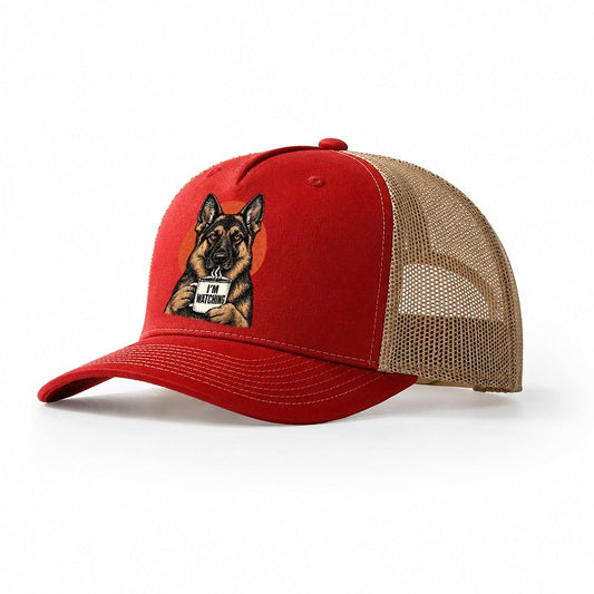 German Shepherd Mug Truths Trucker Hat – Red Khaki