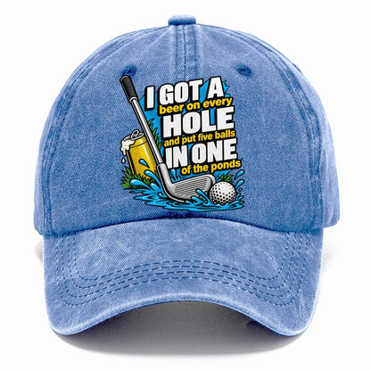 Beer on Every Hole Classic Cap – Summer Sky