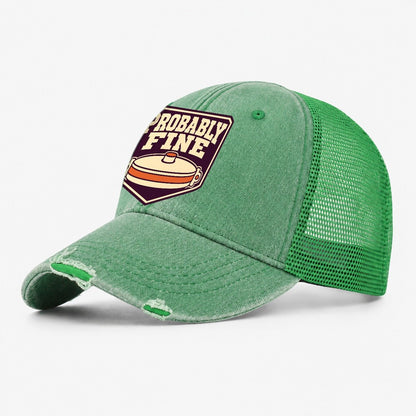 Probably Fine Washed Trucker Hat – Ink Green