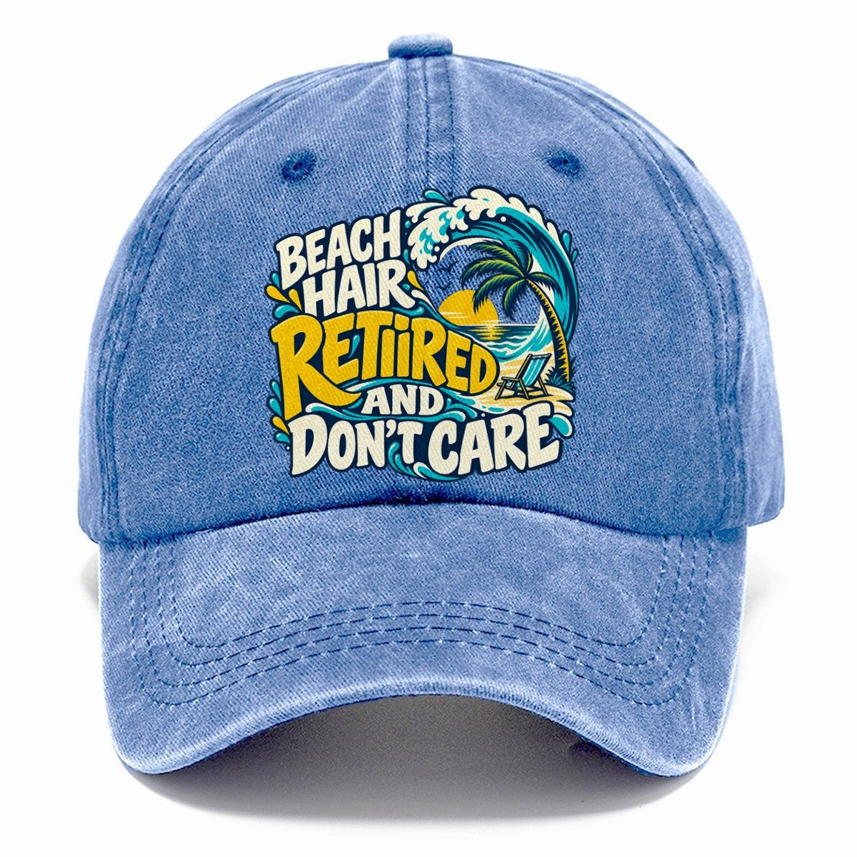 Beach Hair Retired And Don't Care Coastal Living Classic Cap – Summer Sky