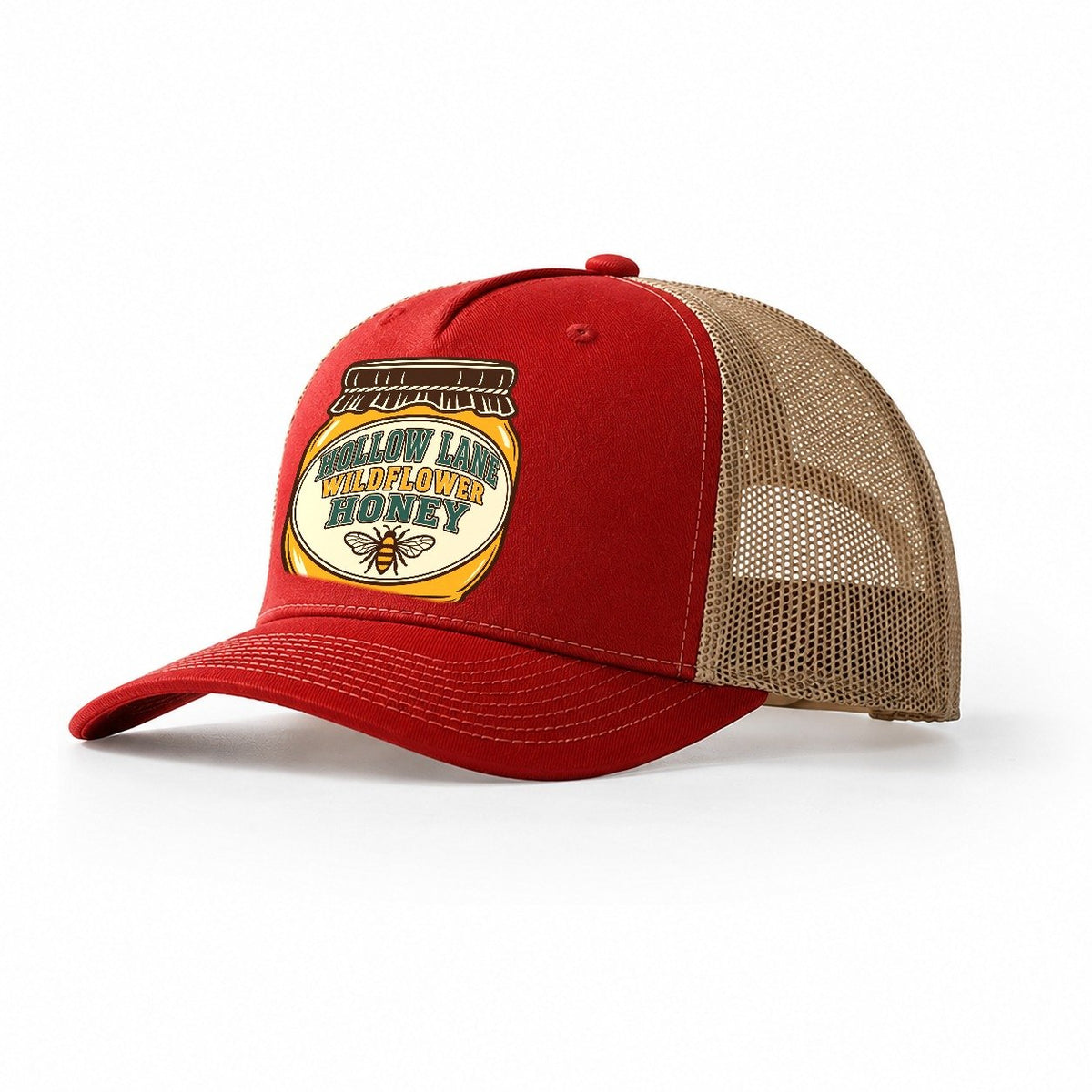 Hollow Lane Label Beekeeping Trucker Hat – Red Khaki