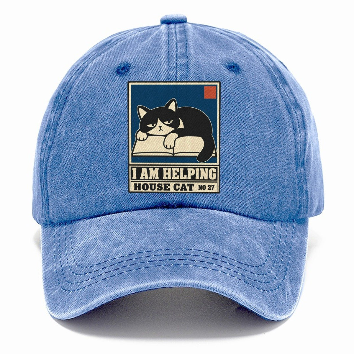 I Am Helping Neko Says No Classic Cap – Summer Sky