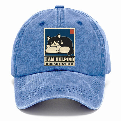 I Am Helping Neko Says No Classic Cap – Summer Sky