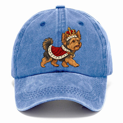 One Yorkshire Terrier In Halloween Costume Little King Costume With A Felt Crown And Short Red Velvet Robe Halloween Dog Parade Classic Cap – Summer Sky