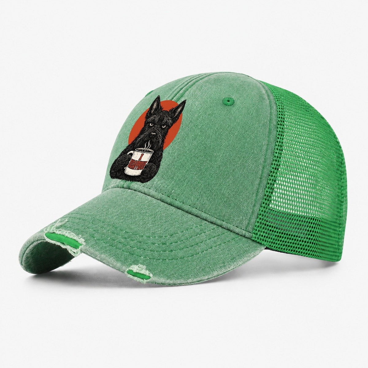 Scottish Terrier Mug Truths Dog Mug Truths Washed Trucker Hat – Ink Green
