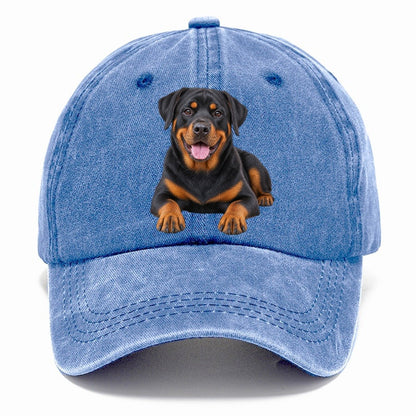 Rottweiler Sitting Top Breeds Classic Cap – Summer Sky