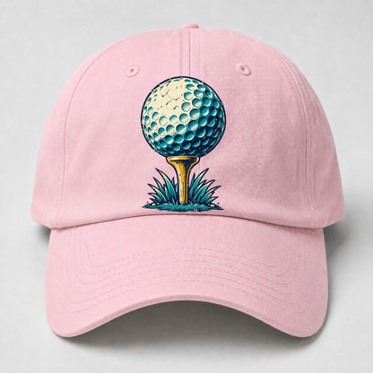 Tee And Ball Mark Golf Life Baseball Cap – Pink