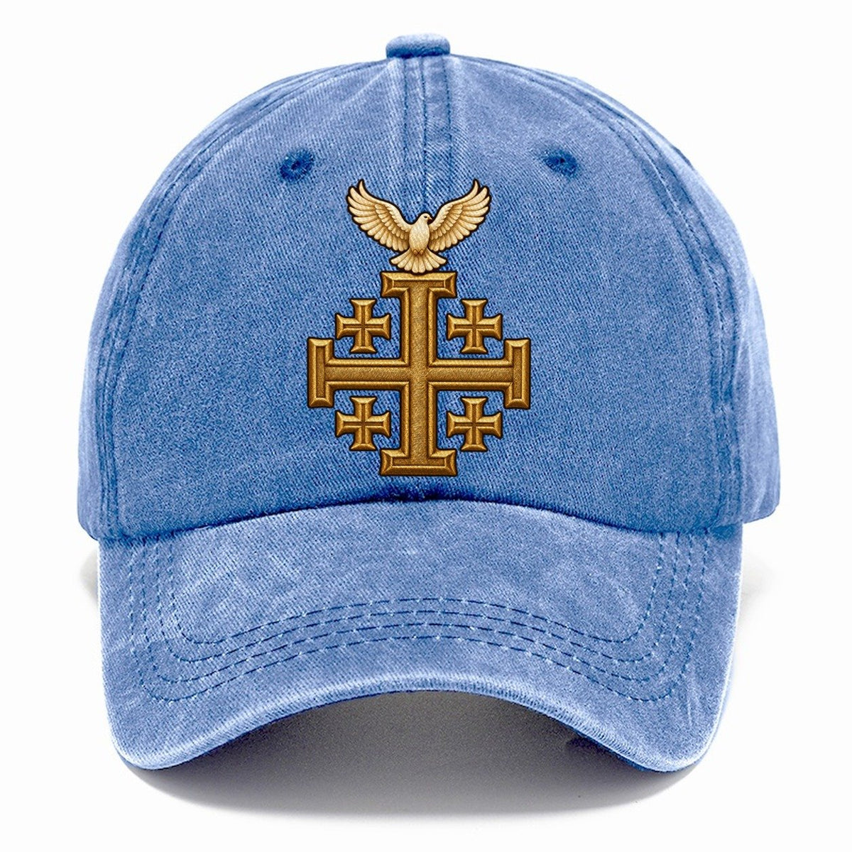 Jerusalem Cross Dove Fan Favorites Classic Cap – Summer Sky
