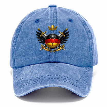 German Flag Soccer Ball Crest Classic Cap – Summer Sky