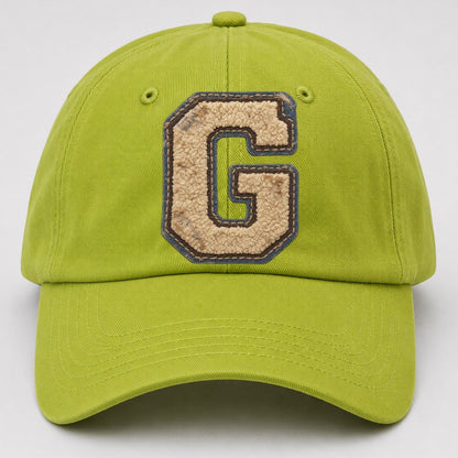 Varsity Chenille G Monogram Baseball Cap – Fluorescent Green