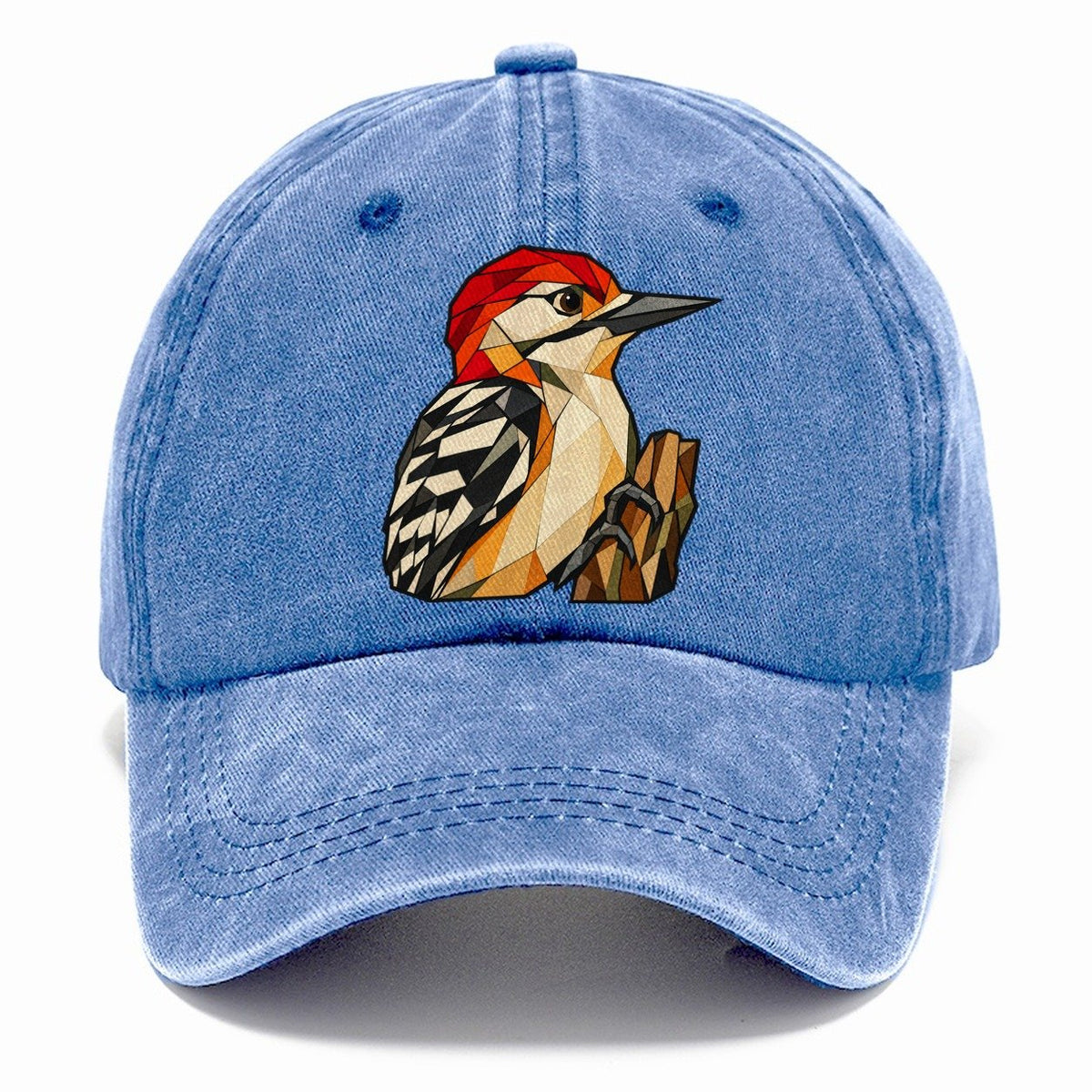 Red Bellied Woodpecker Wildwood Mosaic Classic Cap – Summer Sky