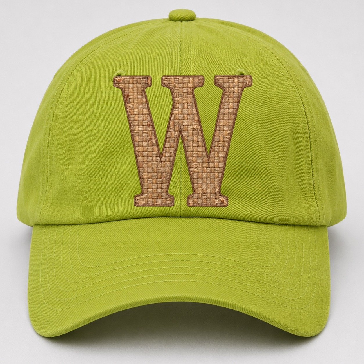 Woven Tweed W Monogram Baseball Cap – Fluorescent Green