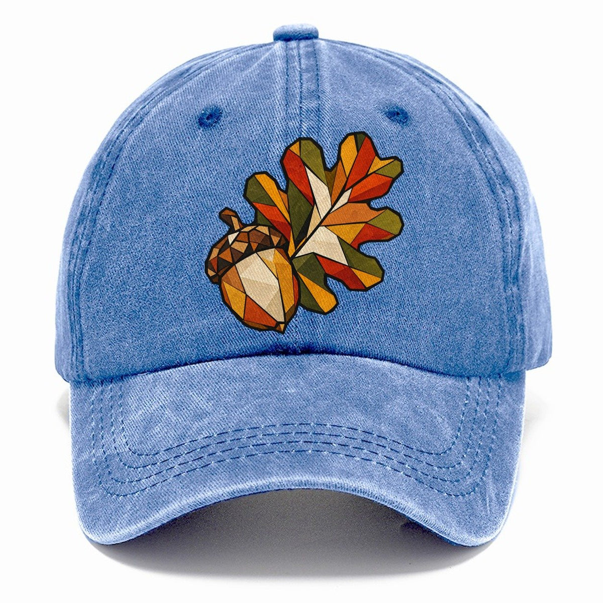 Oak Leaf And Acorn Wildwood Mosaic Classic Cap – Summer Sky