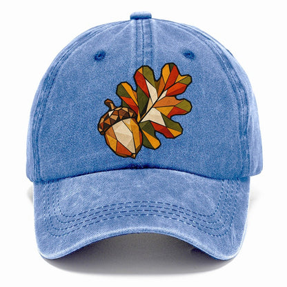 Oak Leaf And Acorn Wildwood Mosaic Classic Cap – Summer Sky