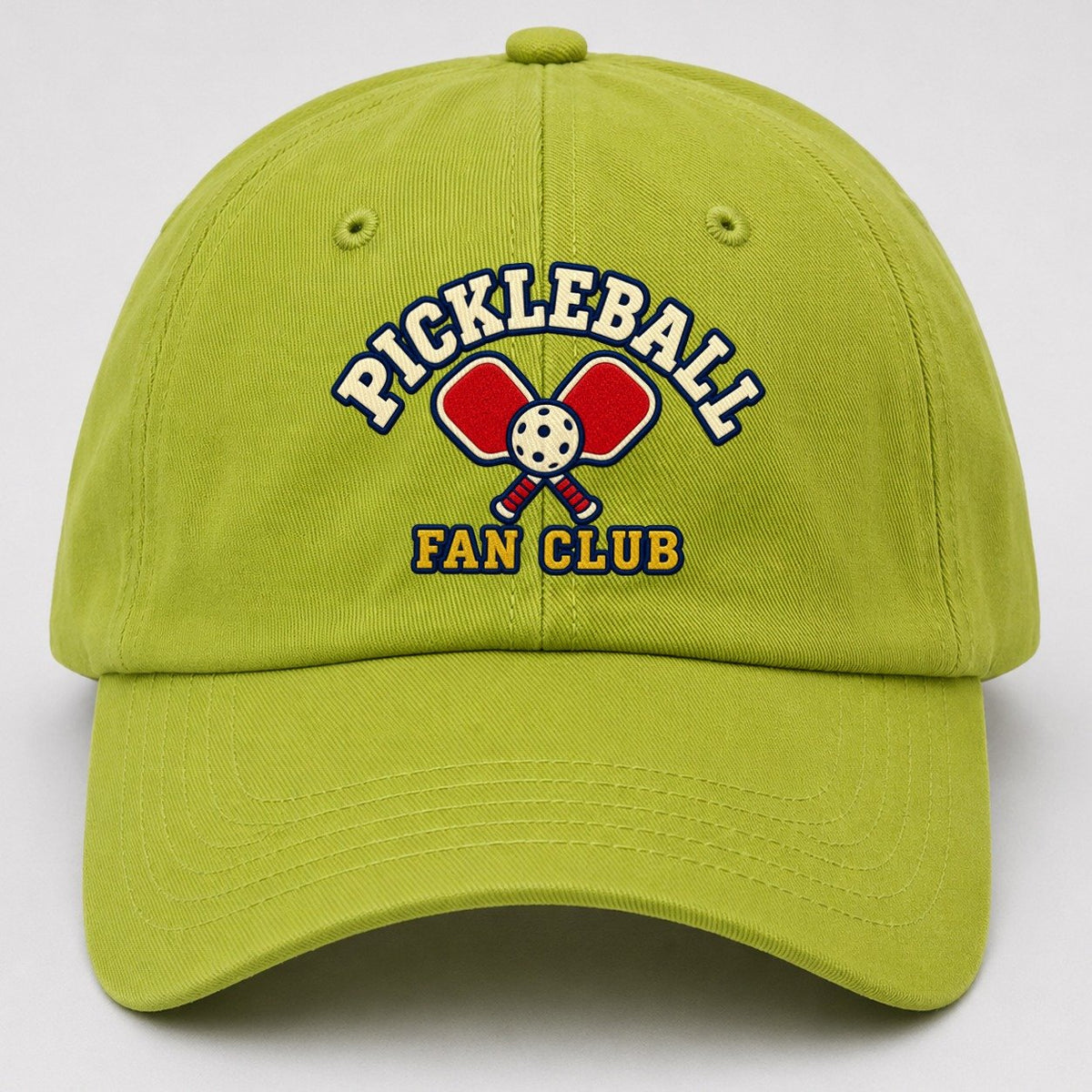 Pickleball Fan Club Baseball Cap – Fluorescent Green