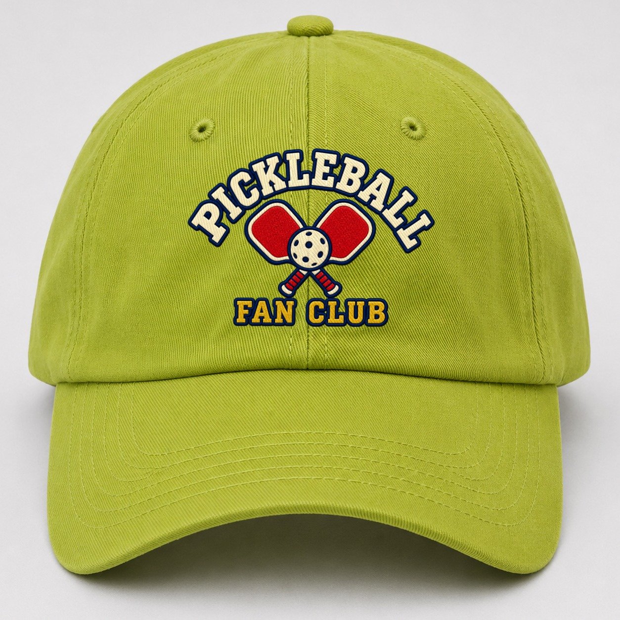 Pickleball Fan Club Baseball Cap – Fluorescent Green