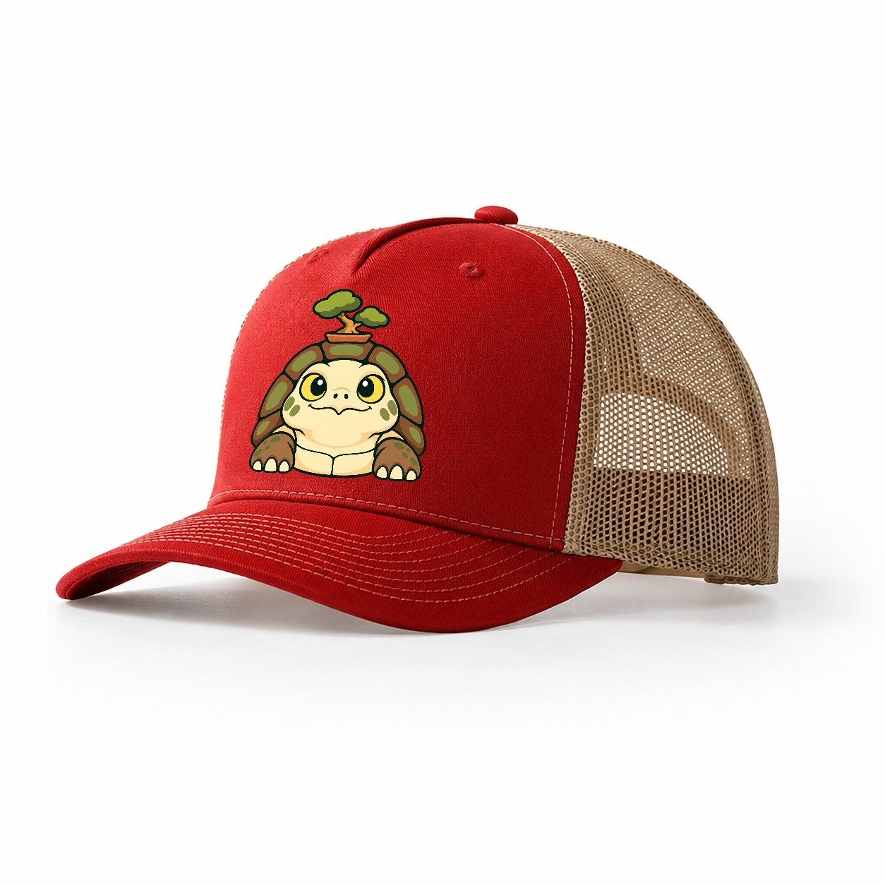 Bench Tortoise Bonsai Trucker Hat – Red Khaki