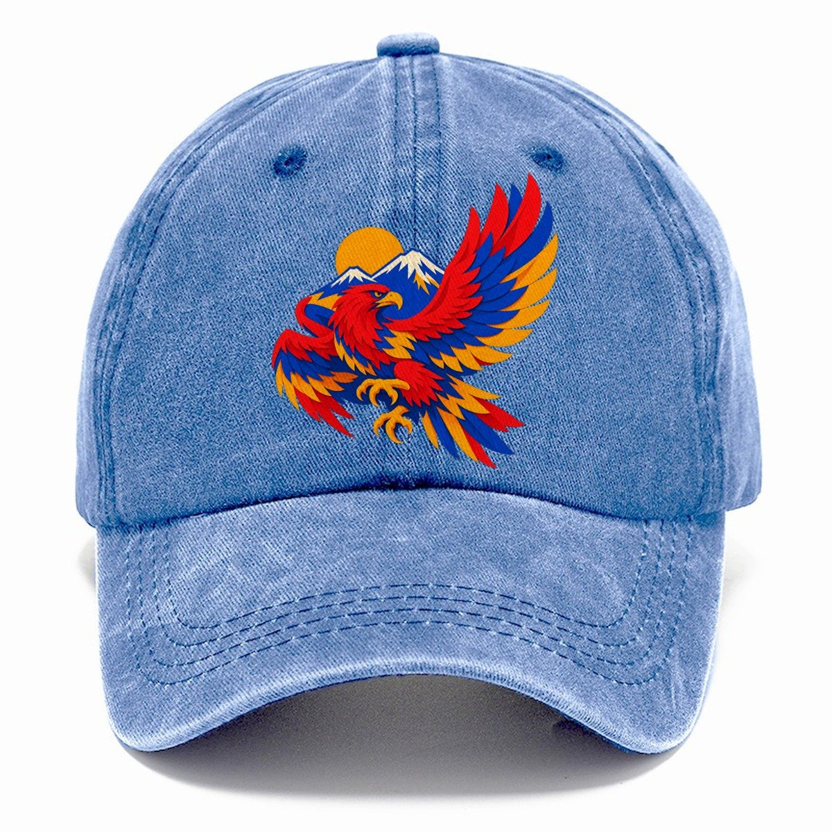 Eagle Over Mountain Sun Classic Cap – Summer Sky