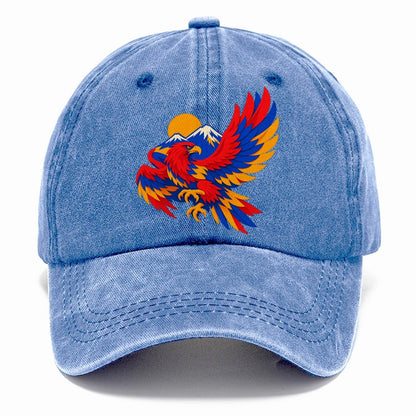 Eagle Over Mountain Sun Classic Cap – Summer Sky
