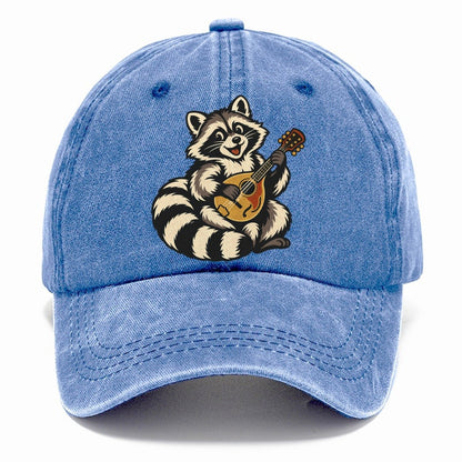 Raccoon Mandolin Picker Sundown Familiars Classic Cap – Summer Sky