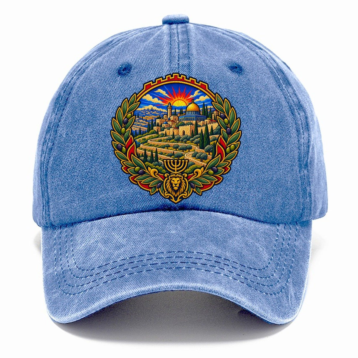 Judean Hills Terraces Jerusalem Classic Cap – Summer Sky