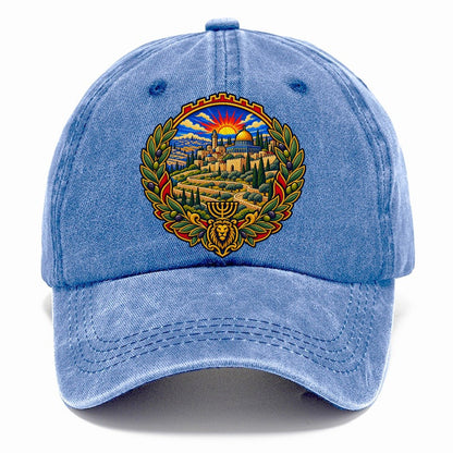 Judean Hills Terraces Jerusalem Classic Cap – Summer Sky