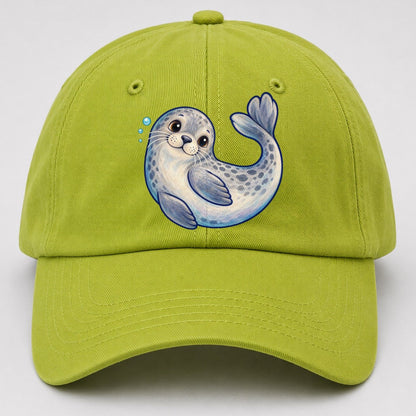 Seal Side Roll Sea Sprite Baseball Cap – Fluorescent Green