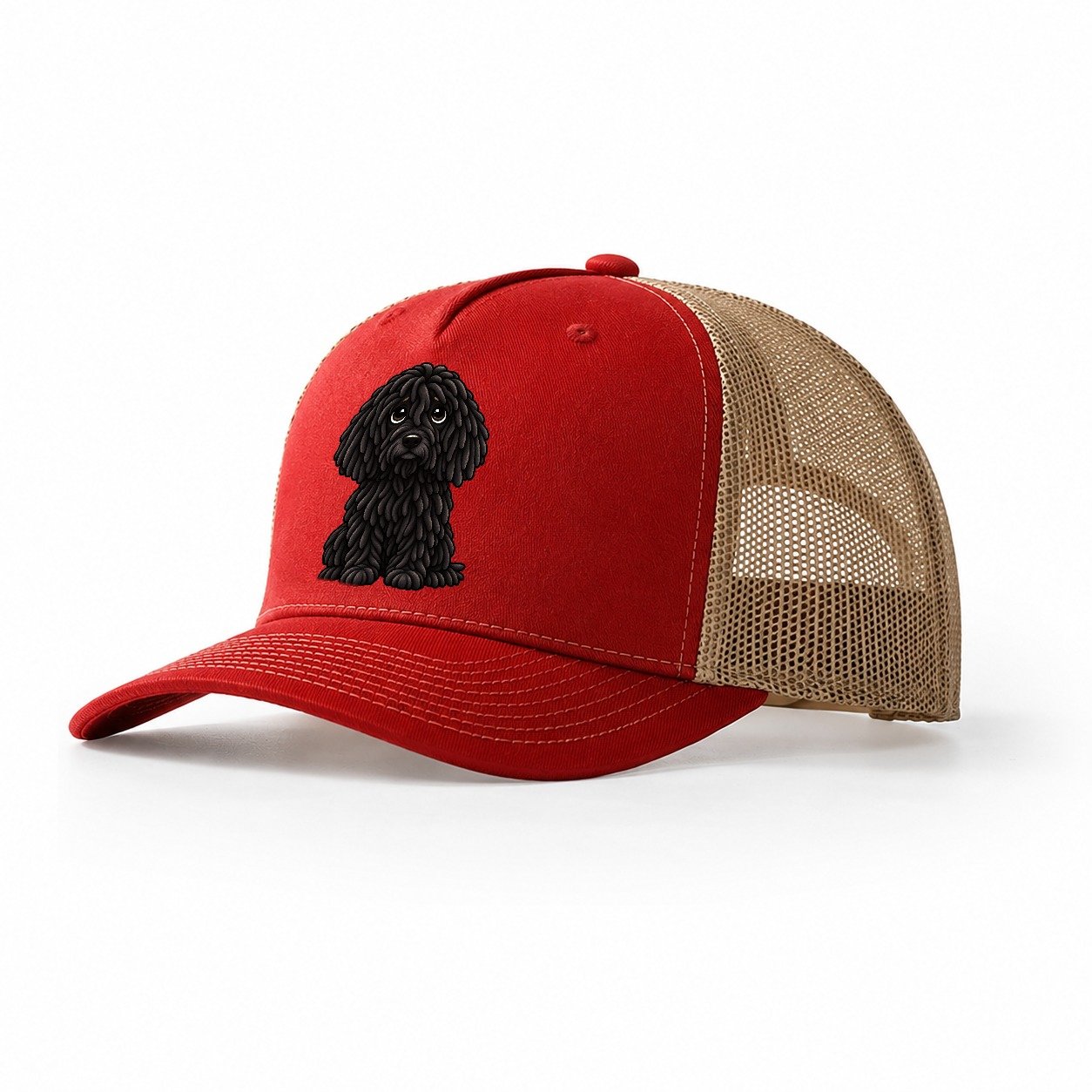 Puli Sitting Sweetheart Trucker Hat – Red Khaki