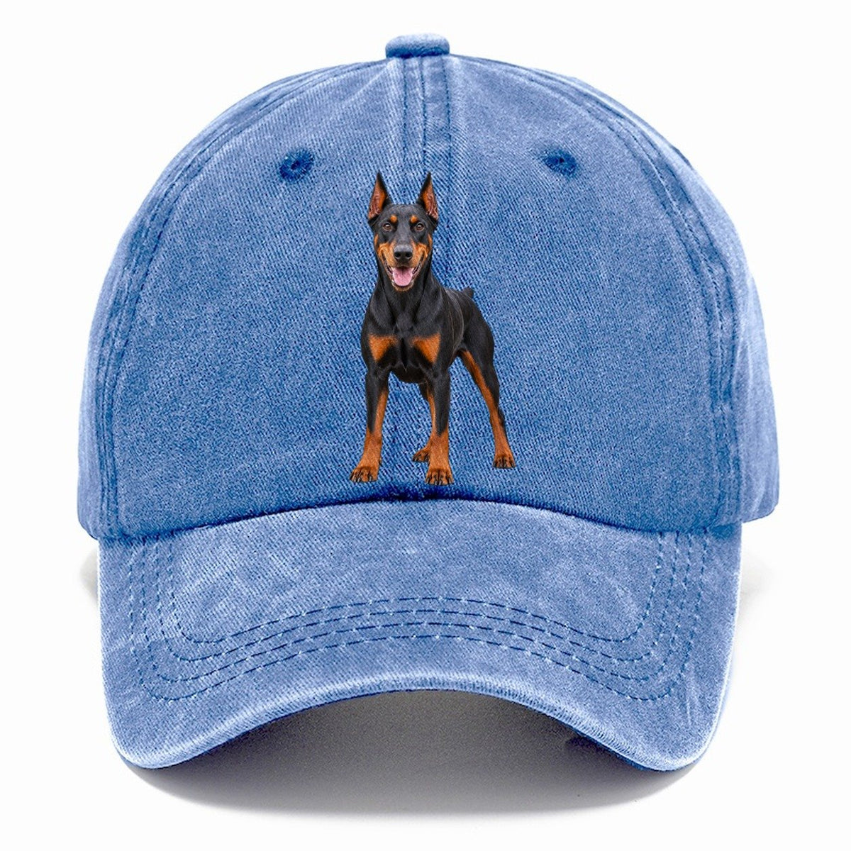 Doberman Pinscher Standing Top Breeds Classic Cap – Summer Sky