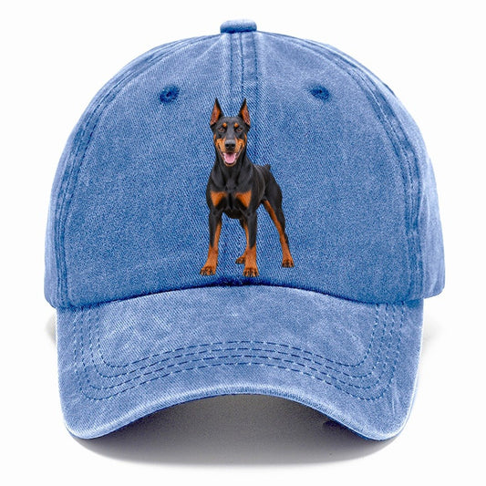 Doberman Pinscher Standing Top Breeds Classic Cap – Summer Sky