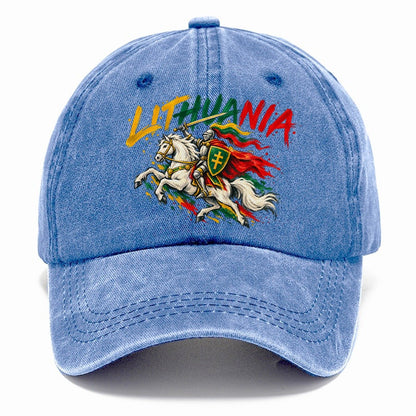 Lithuania Retro Badge Classic Cap – Summer Sky